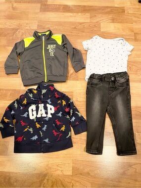 Baby Boy 6-12 month Clothing Lot Sweater Onesie Pants Jeans Bundle Gap Nike H&M